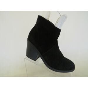 STEVE MADDEN Womens Black Suede Zip Fashion Ankle Boots Booties Size 10 M